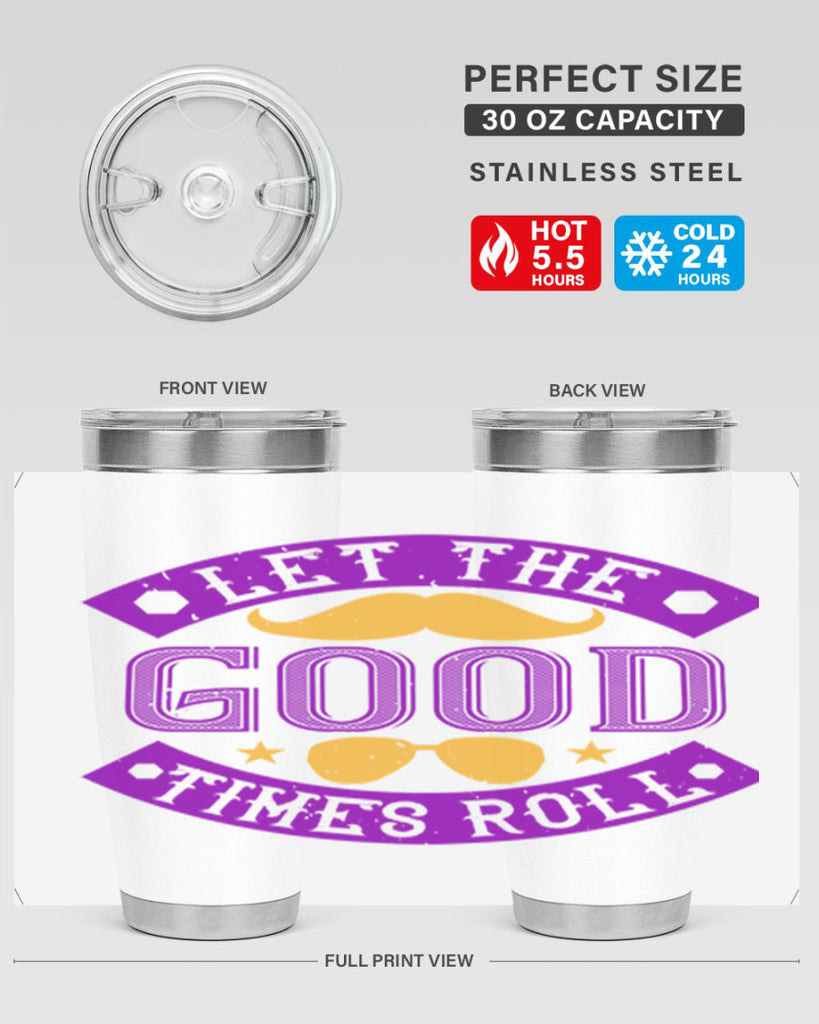 let the good times roll 52#- mardi gras- Tumbler