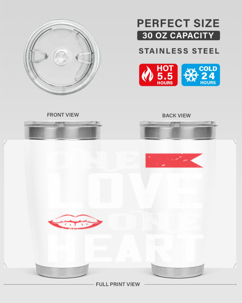 one love one heart 32#- valentines day- Tumbler