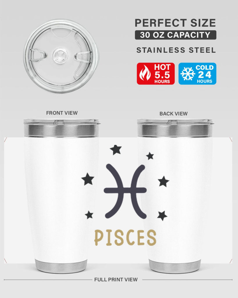 pisces 355#- zodiac- Tumbler