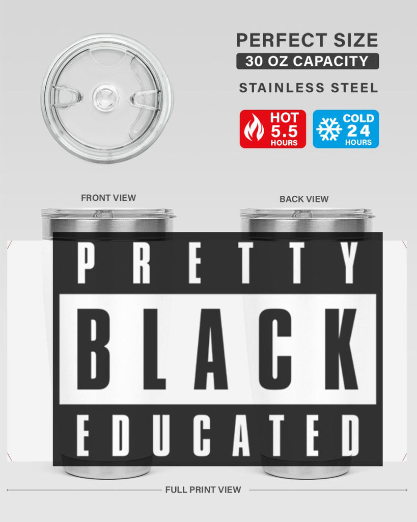 pretty black educated 50#- black words phrases- Cotton Tank