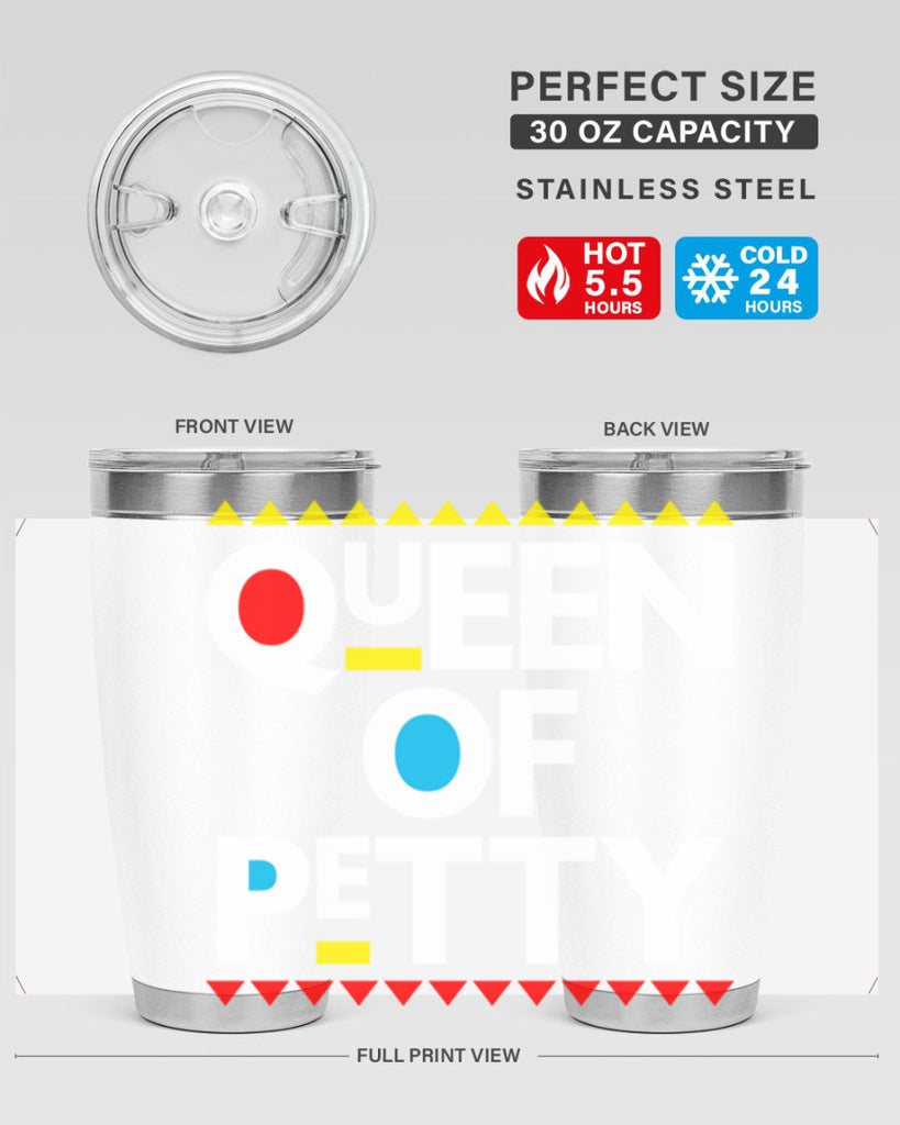 queen ofpetty 48#- black words phrases- Cotton Tank