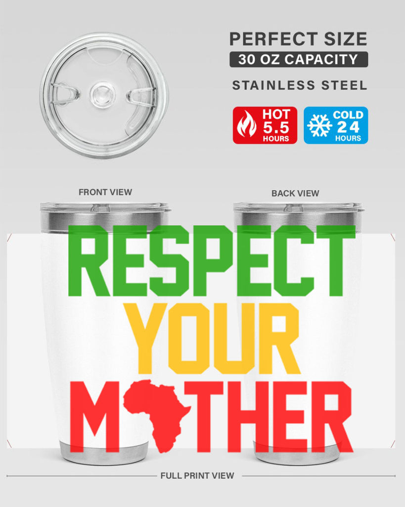 respect your mother 43#- black words phrases- Cotton Tank