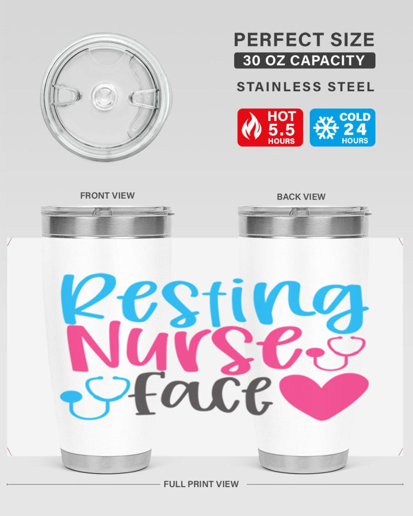 resting nurse face Style 355#- nurse- tumbler