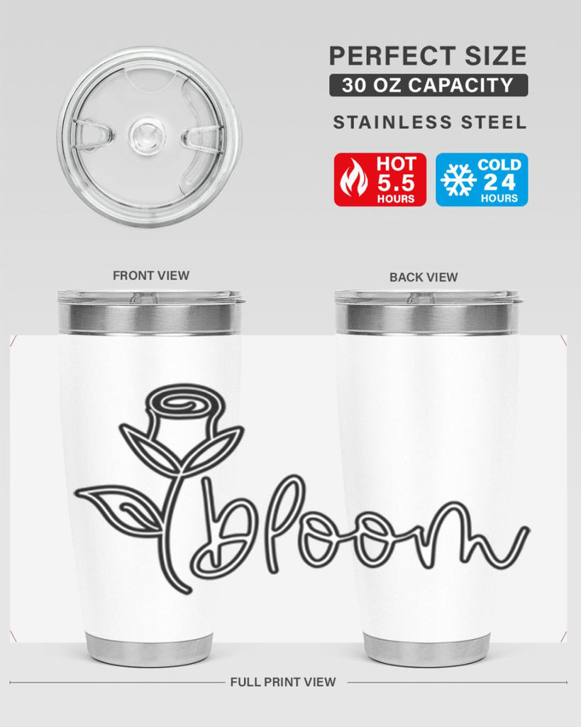 rosebud bloom outline399#- spring- Tumbler