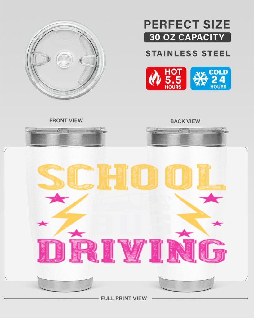 school bus driving Style 17#- bus driver- tumbler