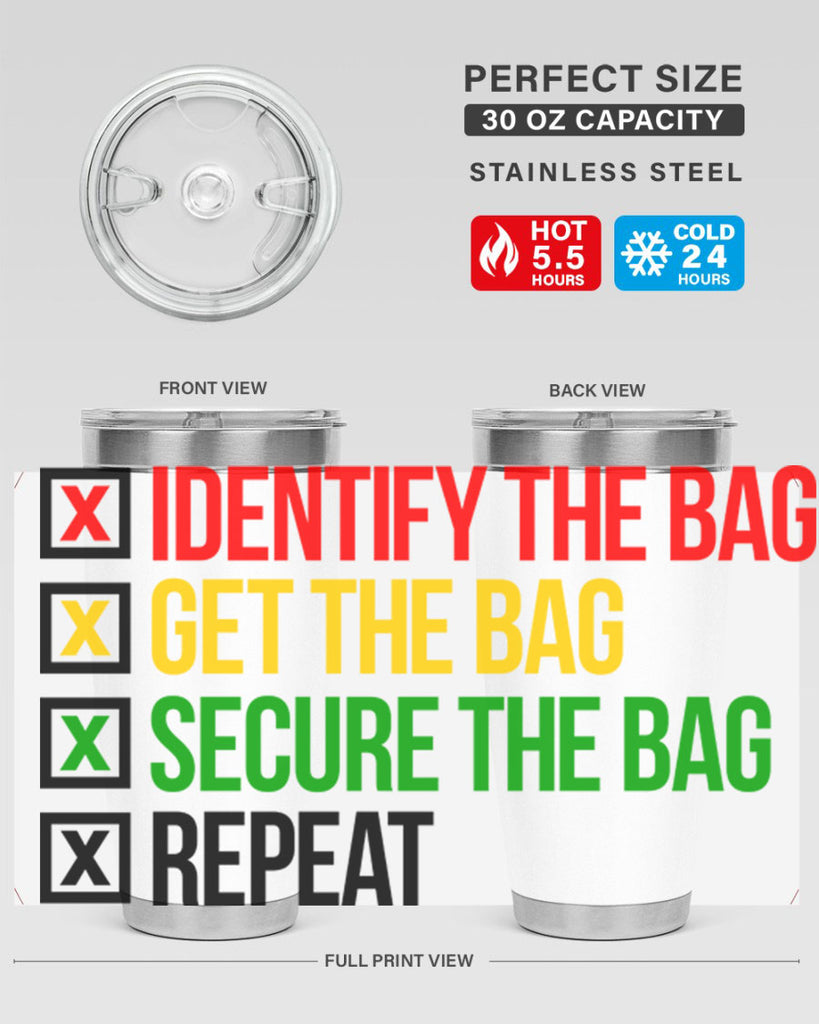 secure the bag 38#- black words phrases- Cotton Tank