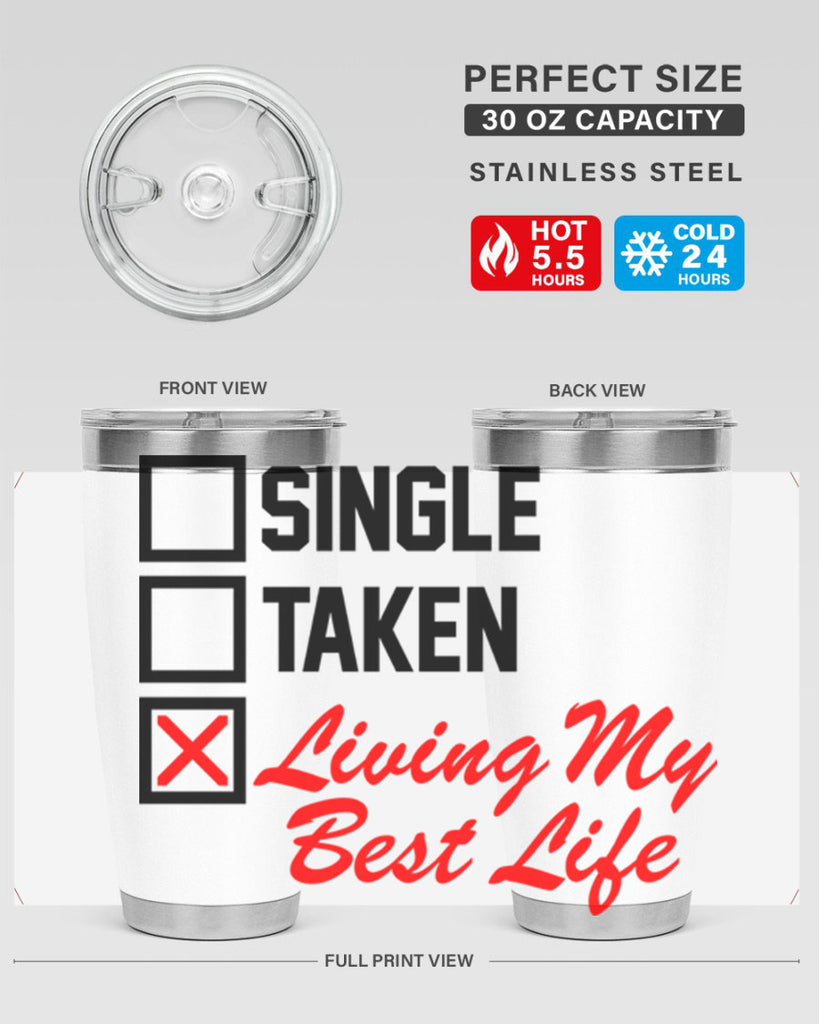 single taken living my best life 34#- black words phrases- Cotton Tank