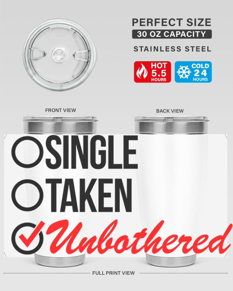 single taken unbothered 35#- black words phrases- Cotton Tank