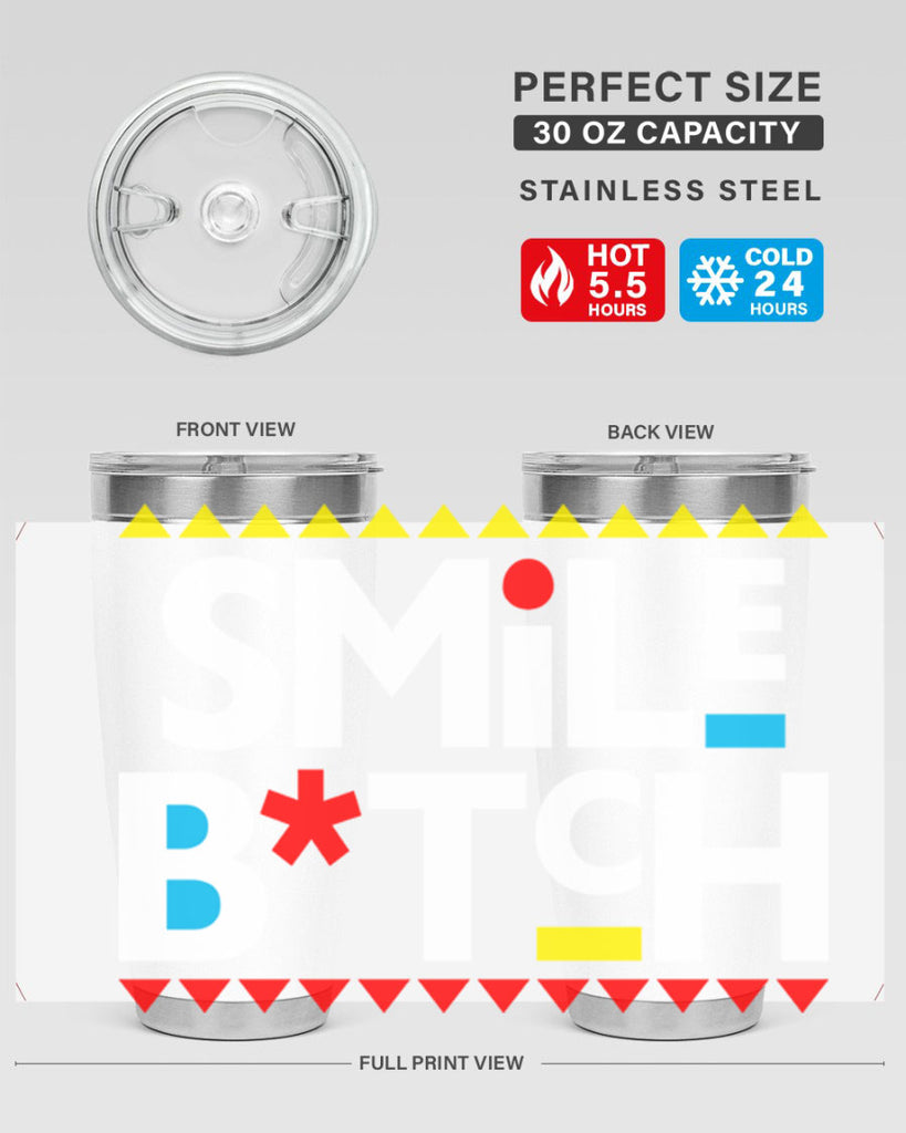 smile bitch 30#- black words phrases- Cotton Tank