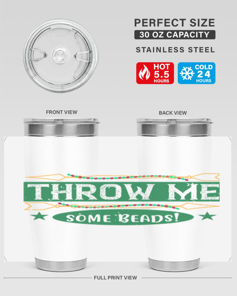 throw me some beads 34#- mardi gras- Tumbler