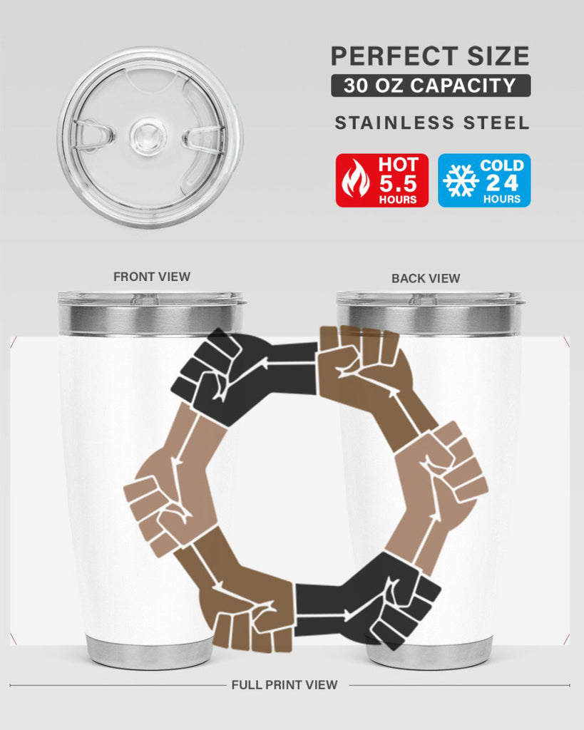 united black power fists 13#- black words phrases- Cotton Tank