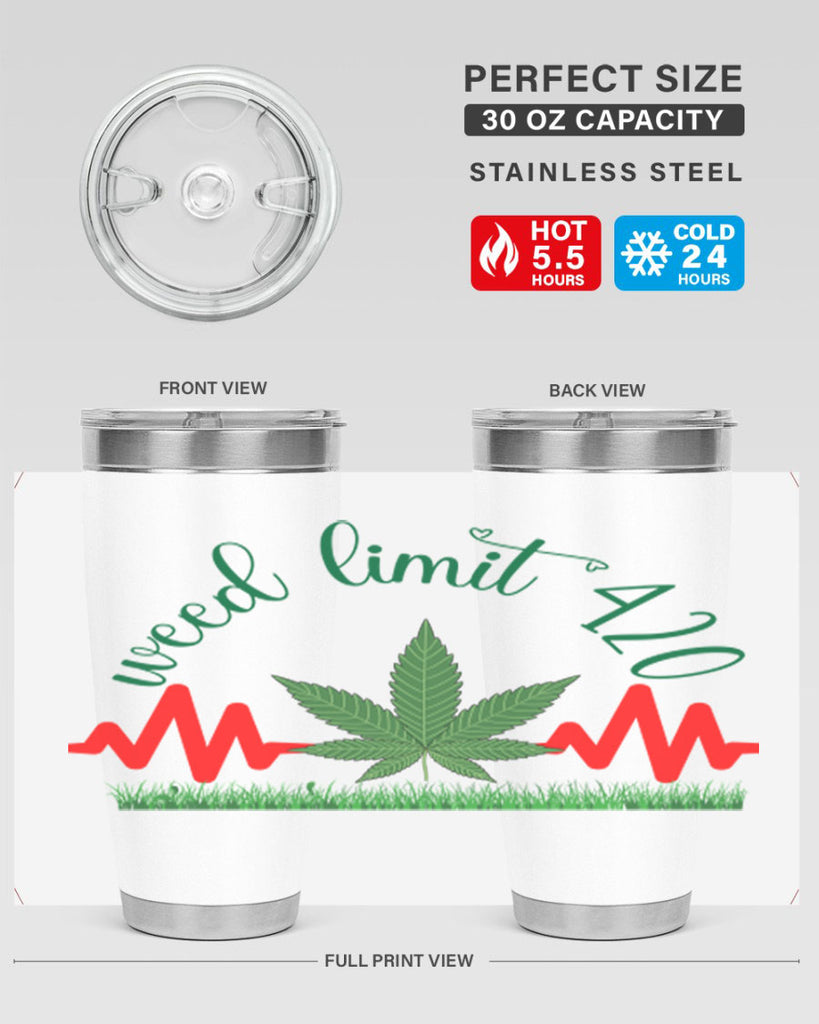 weed limit 420 cannabis hearbeat 291#- marijuana- Tumbler