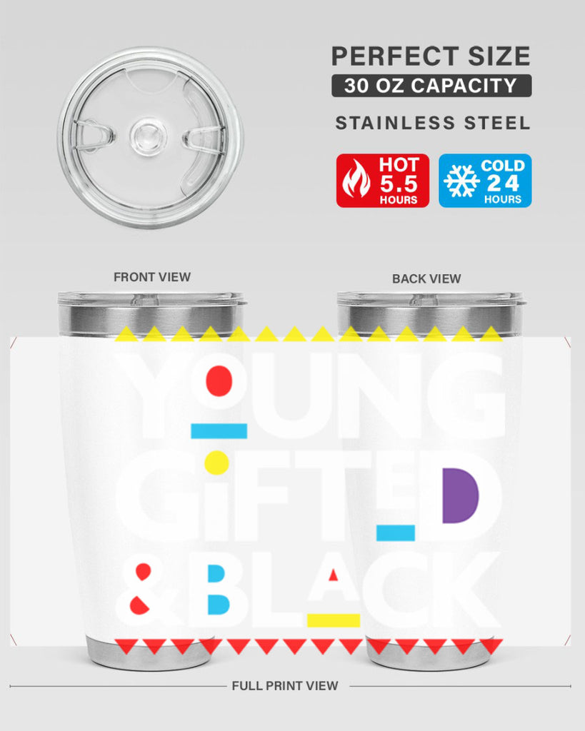 young gifted and black 2#- black words phrases- Cotton Tank