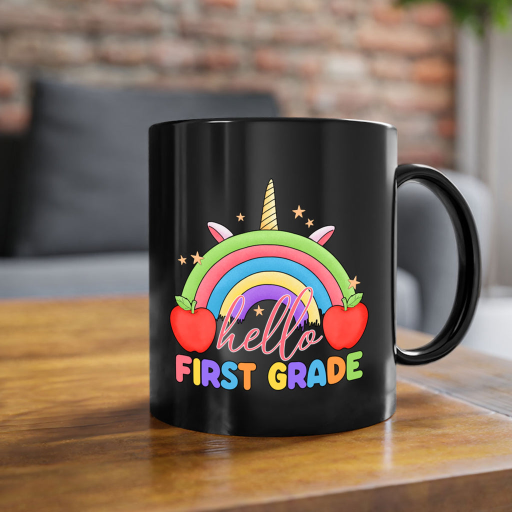 Hello 1st Grade Unicorn Rainbow 12#- First Grade-Mug / Coffee Cup