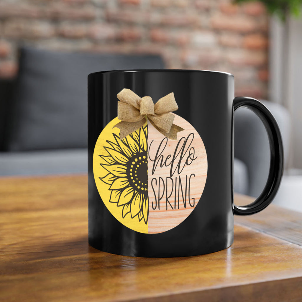 Hello spring half sunflower Mockup198#- spring-Mug / Coffee Cup