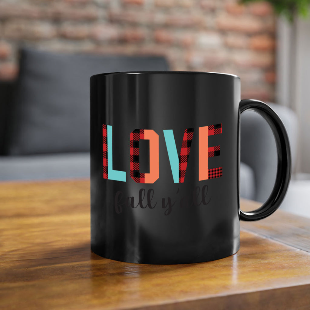 Love fall yall 411#- fall-Mug / Coffee Cup