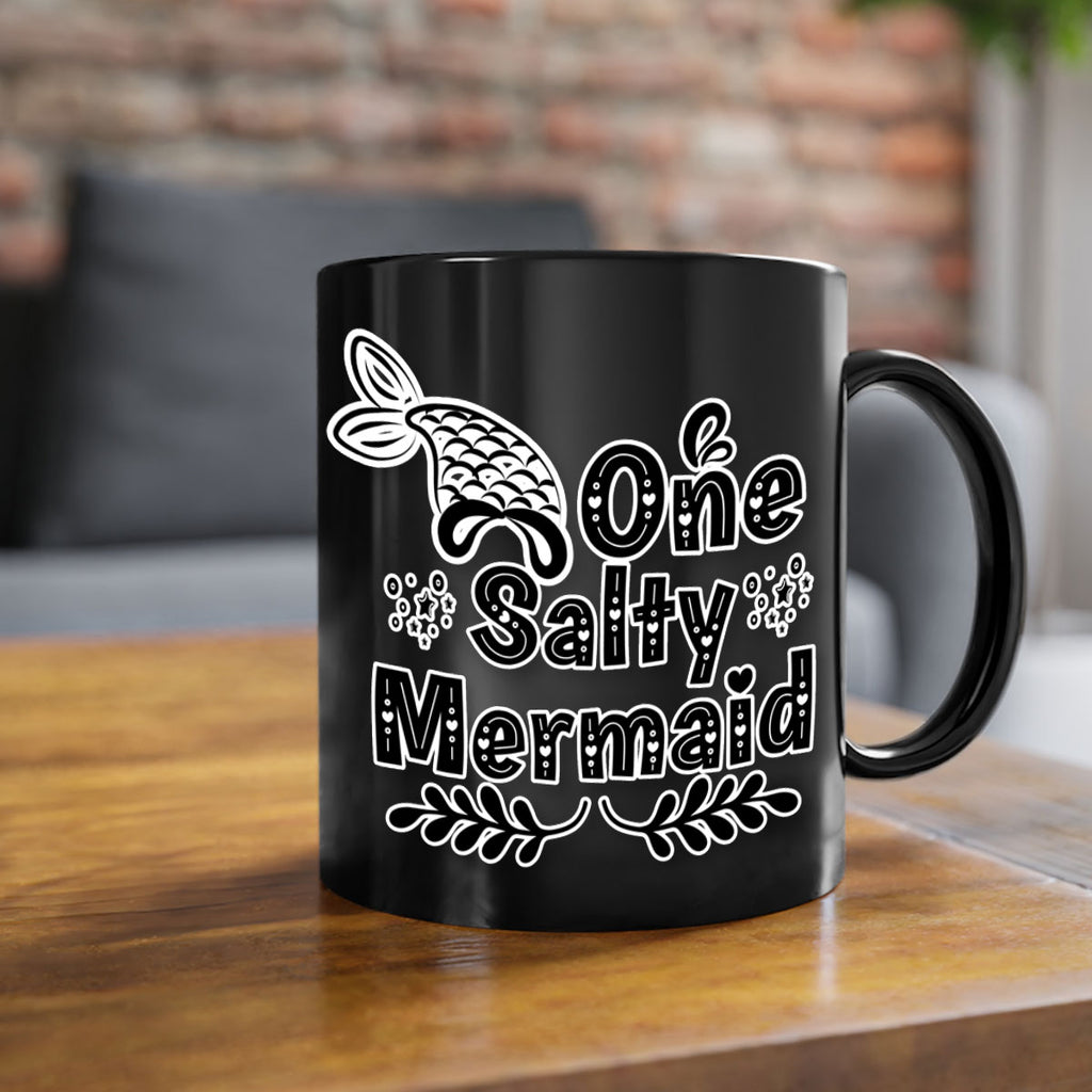 One Salty Mermaid 528#- mermaid-Mug / Coffee Cup