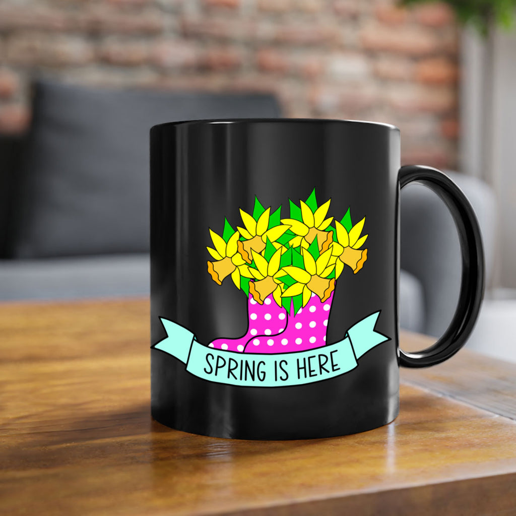 Spring is here daffodil rainboots442#- spring-Mug / Coffee Cup