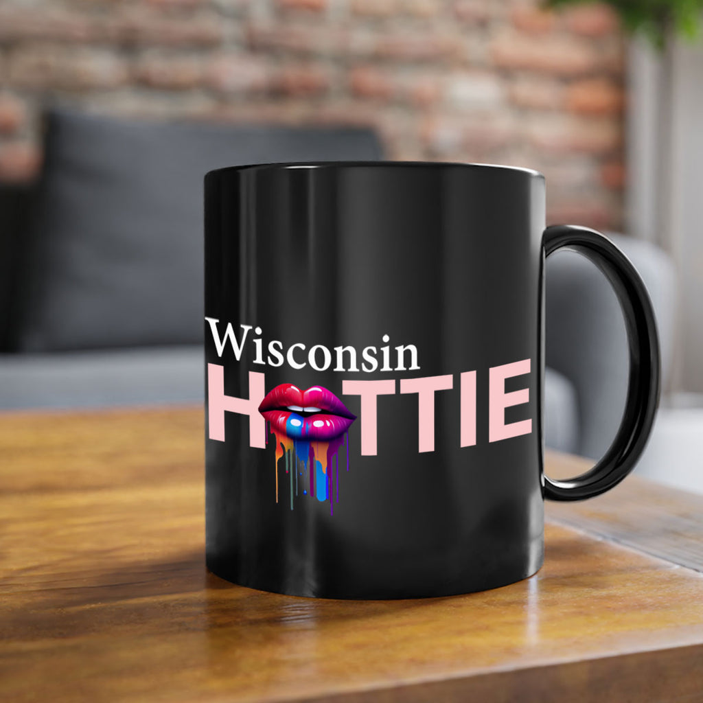Wisconsin Hottie with dripping lips 123#- Hottie Collection-Mug / Coffee Cup