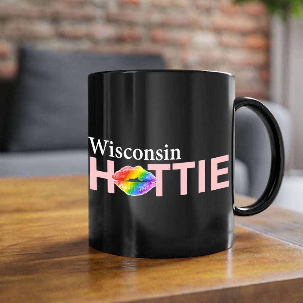 Wisconsin Hottie with rainbow lips 100#- Hottie Collection-Mug / Coffee Cup