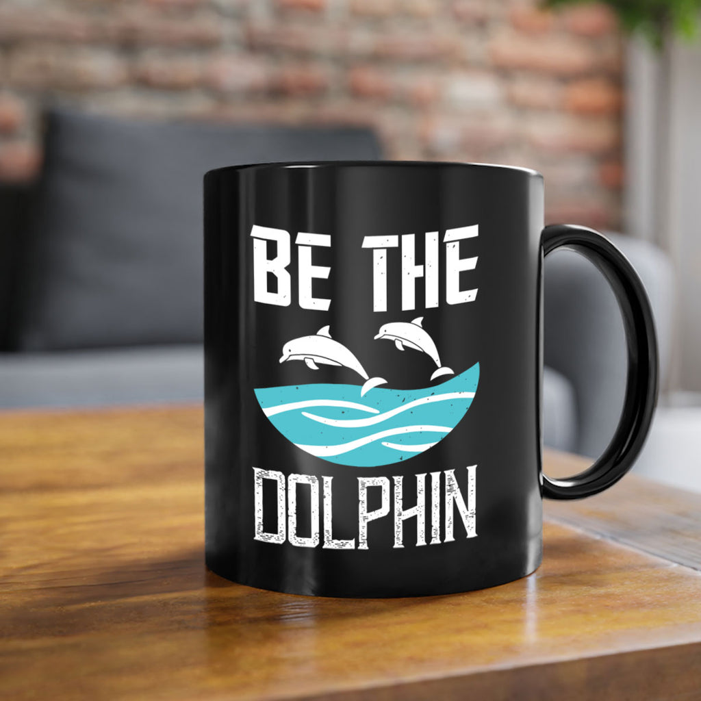 be the dolphin 1429#- swimming-Mug / Coffee Cup