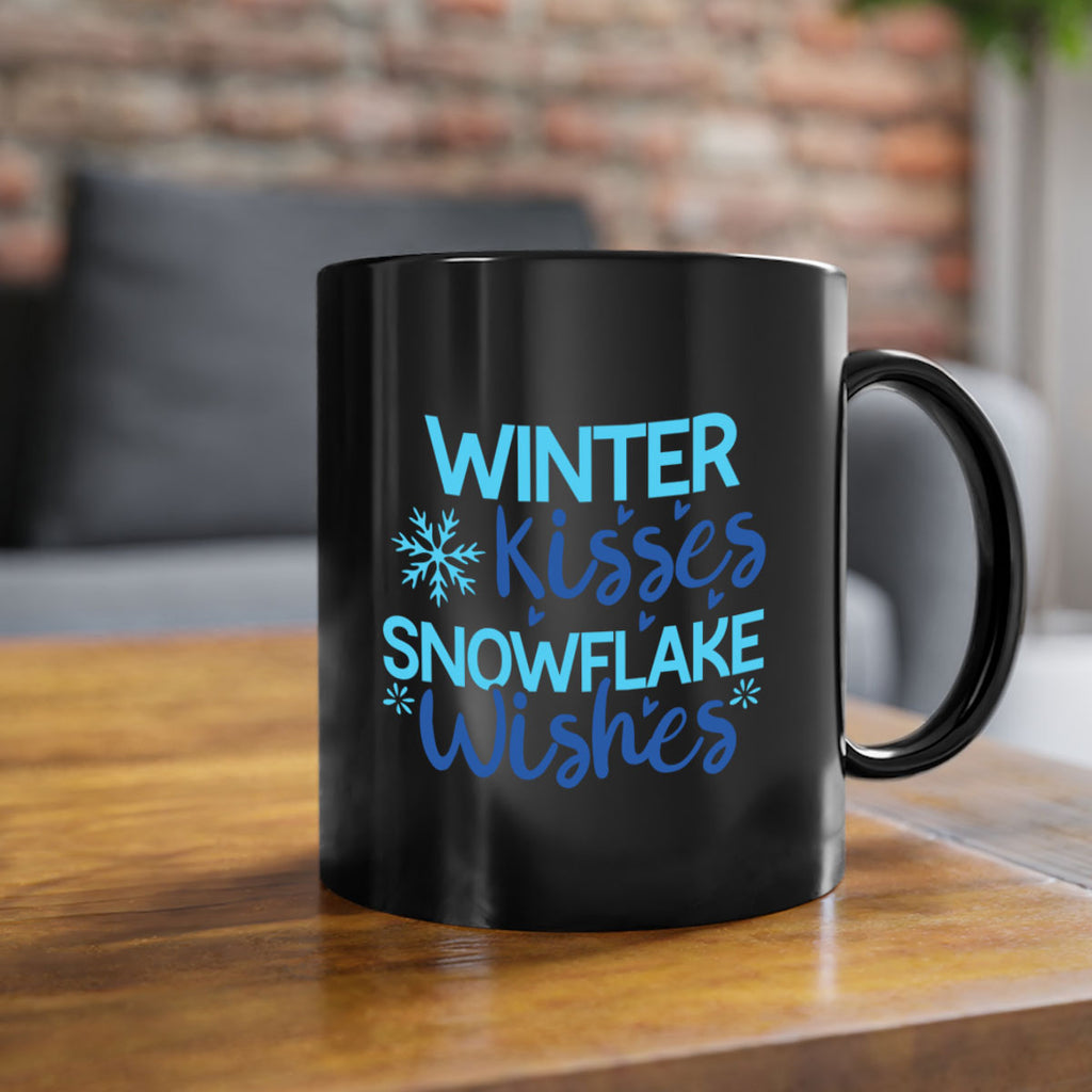 winter kisses snowflake wishes 519#- winter-Mug / Coffee Cup