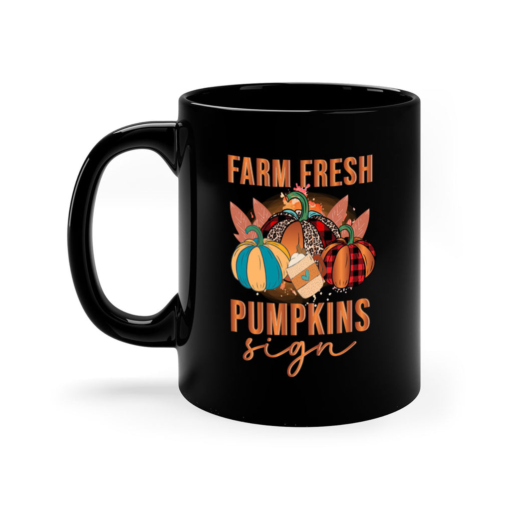 Farm Fresh Pumpkins Sign 175#- fall-Mug / Coffee Cup