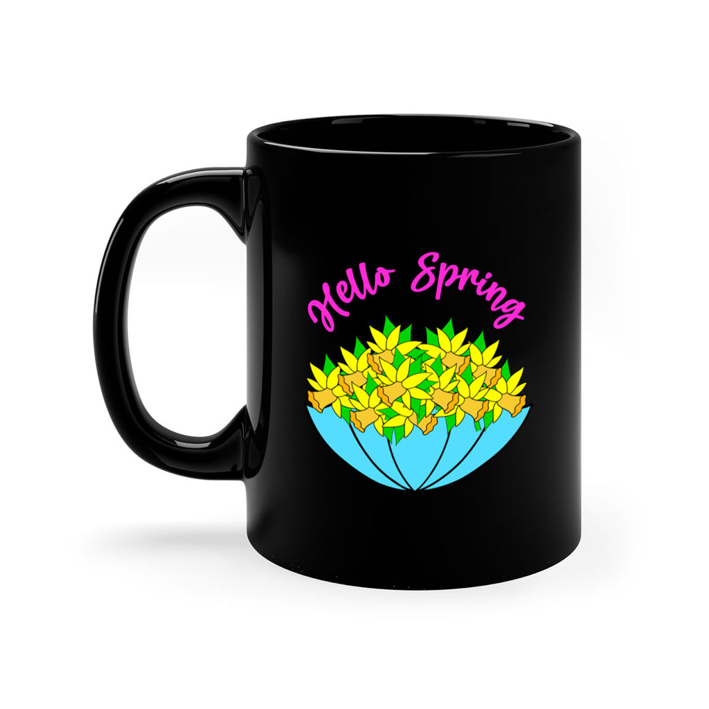 Hello Spring Umbrella Daffodils207#- spring-Mug / Coffee Cup