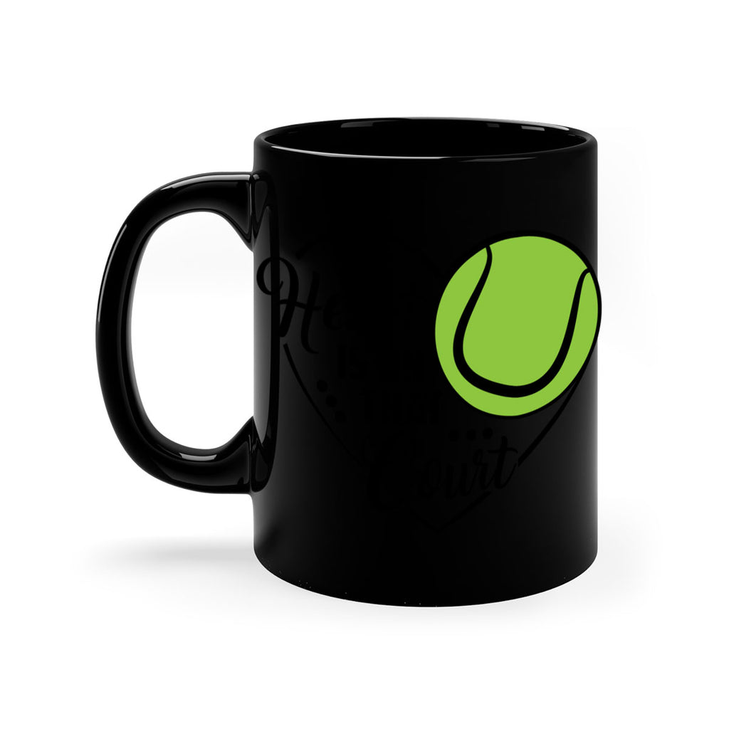 My heart is on that court 640#- tennis-Mug / Coffee Cup