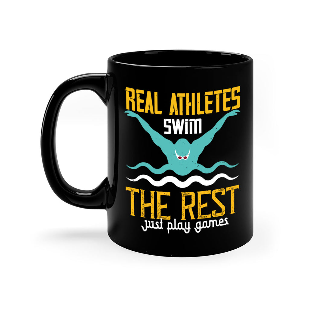 Real athletes swim the rest 556#- swimming-Mug / Coffee Cup