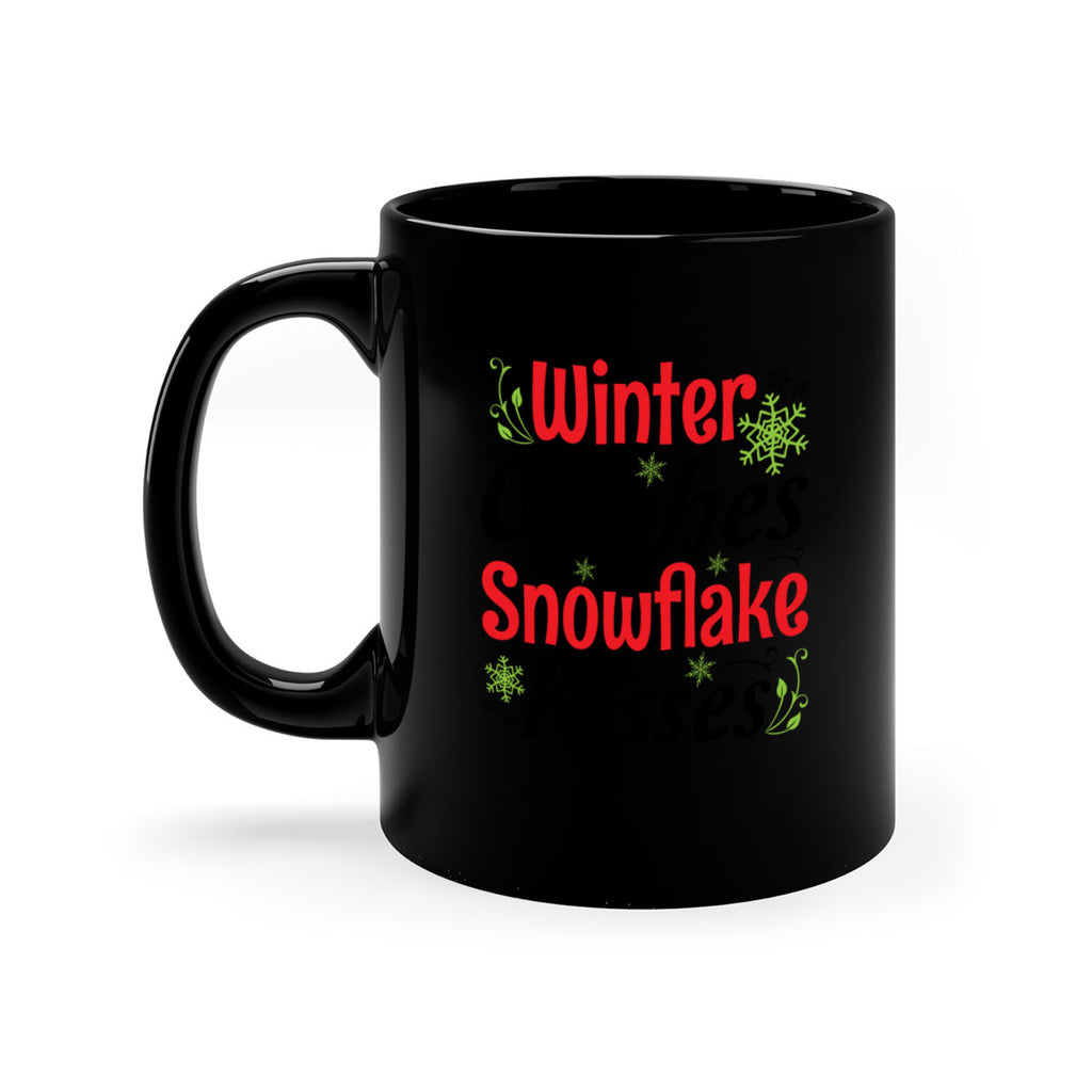 Winter Wishes Snowflake Kisses 568#- winter-Mug / Coffee Cup