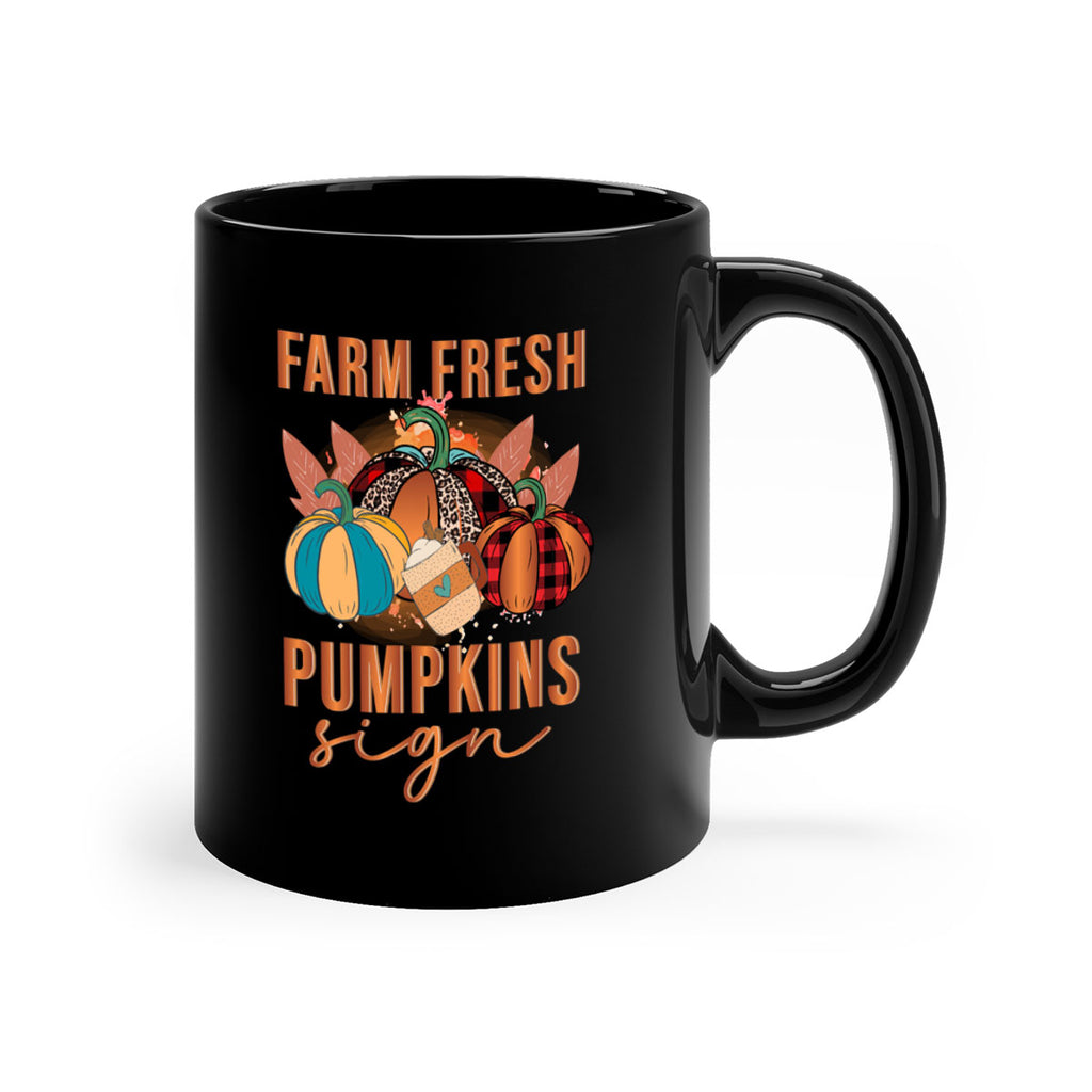 Farm Fresh Pumpkins Sign 175#- fall-Mug / Coffee Cup