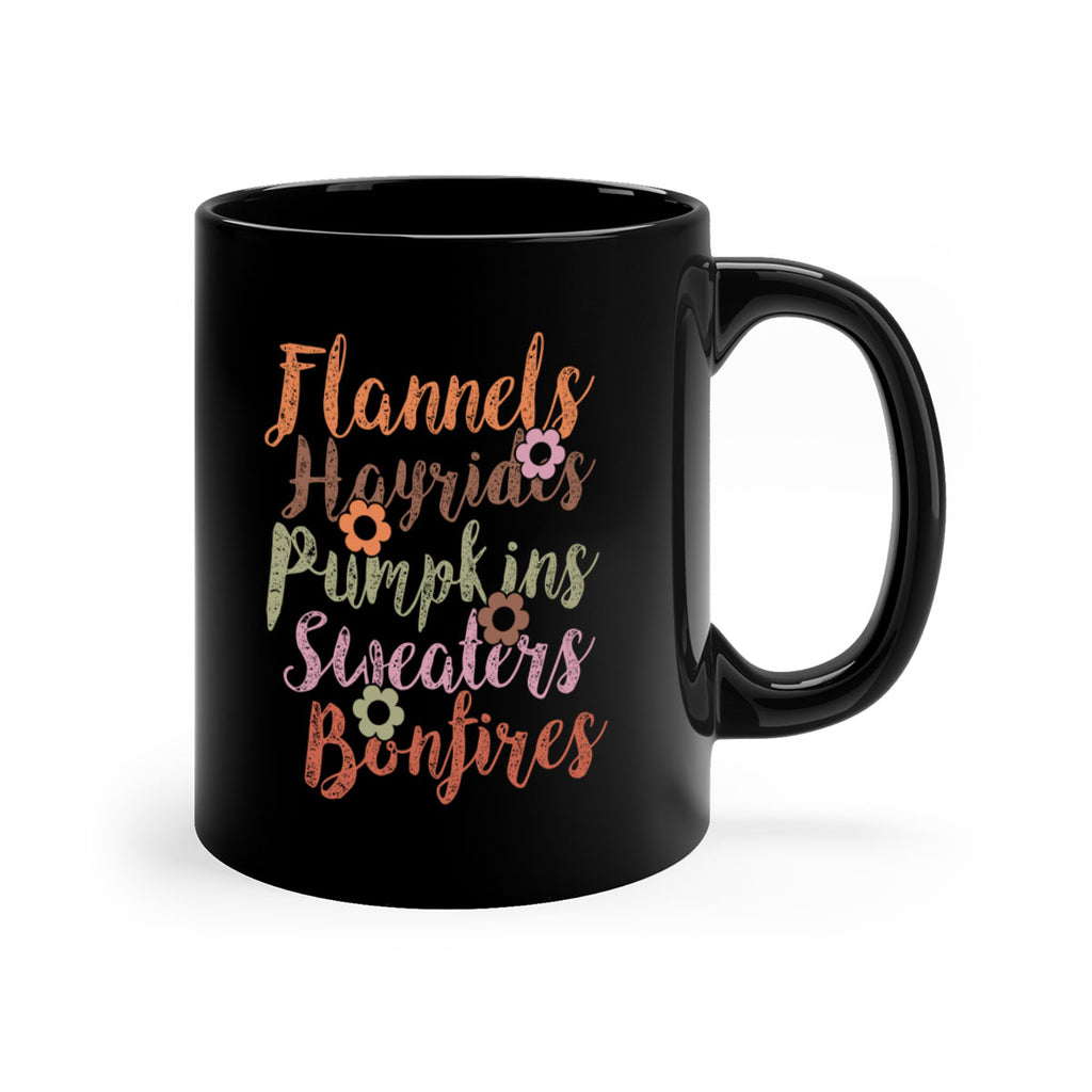 Flannels Hayrides Pumpkins Sweaters Bonfires 185#- fall-Mug / Coffee Cup