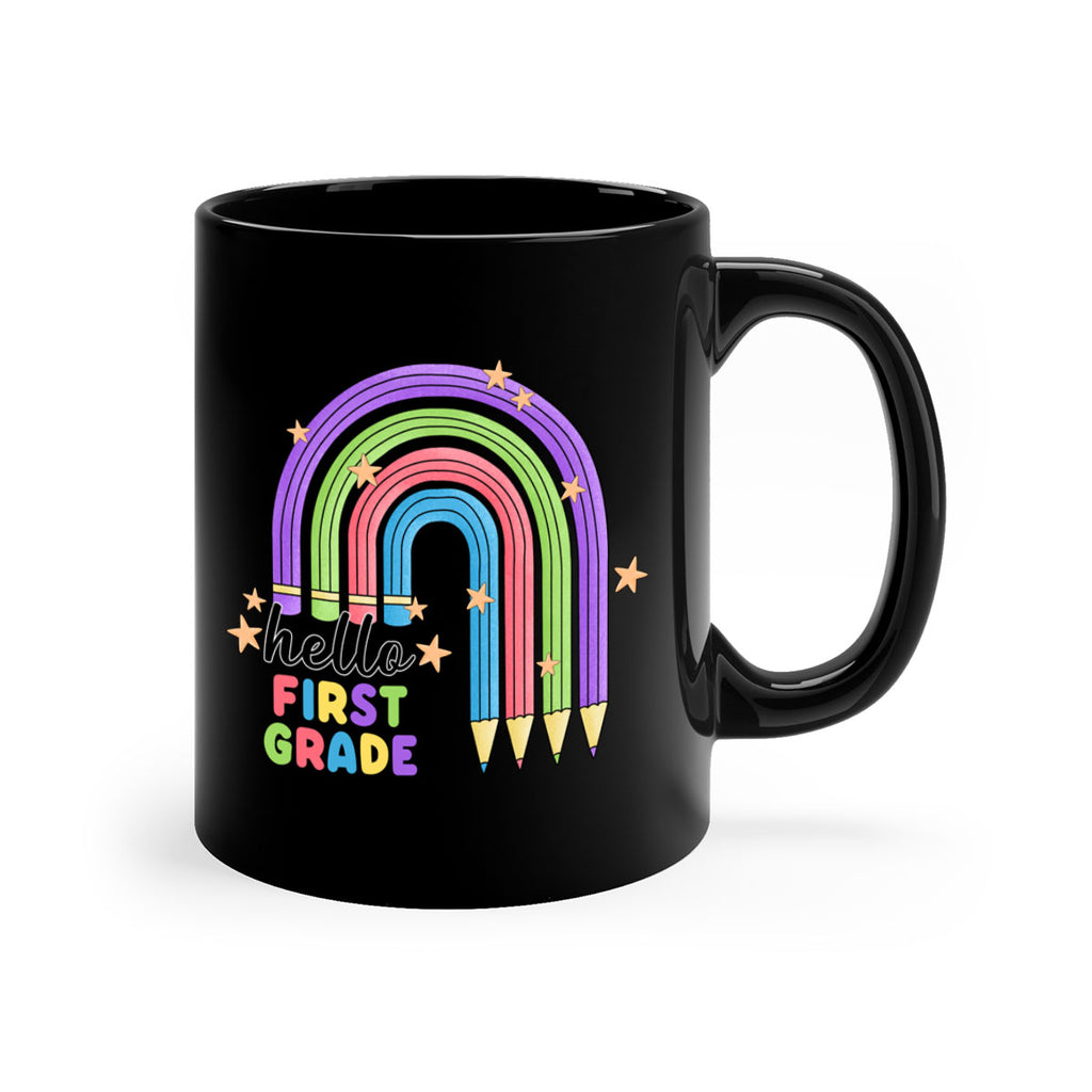 Hello 1st Grade Pencil Rainbow 14#- First Grade-Mug / Coffee Cup
