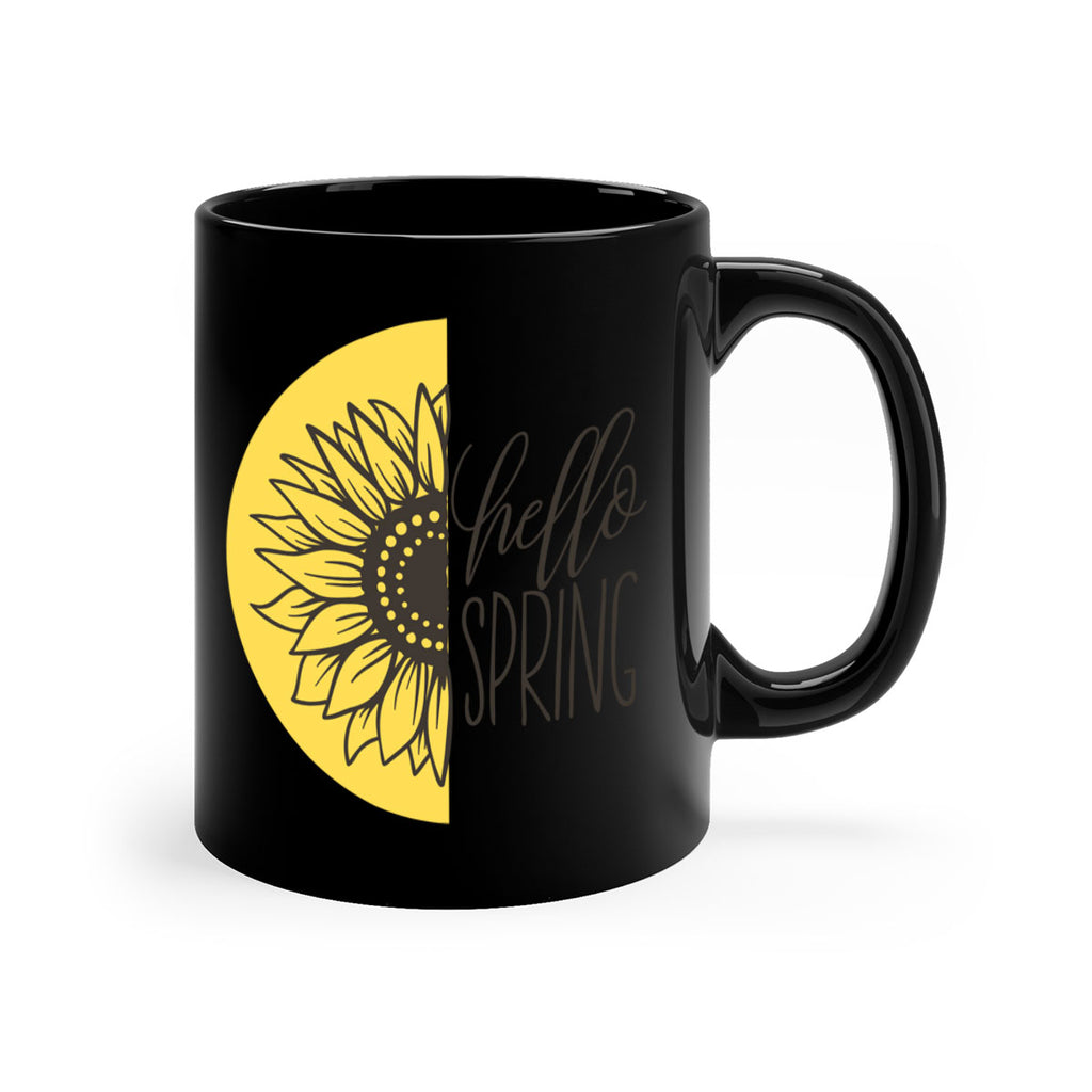 Hello spring half sunflower199#- spring-Mug / Coffee Cup