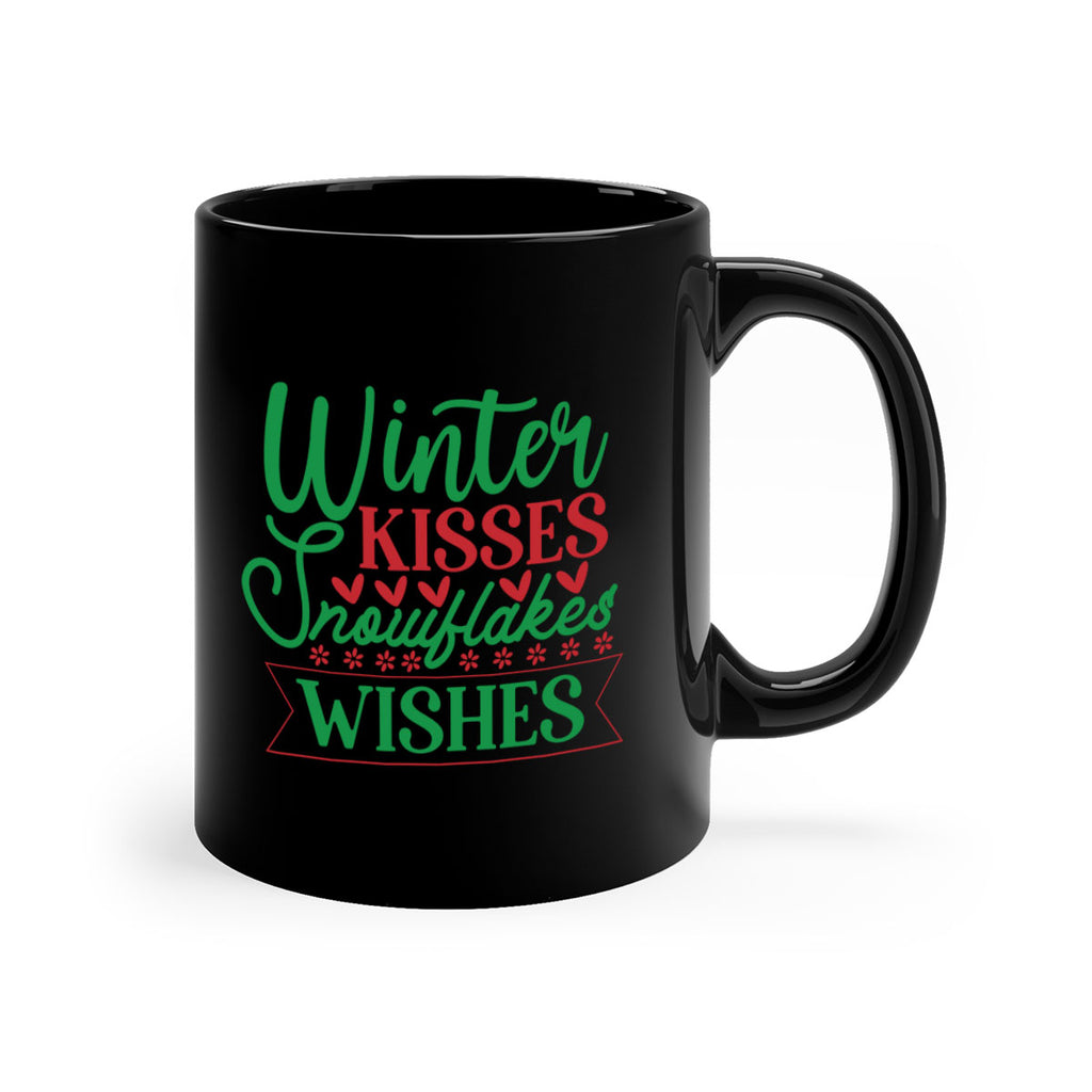 Winter Kisses Snowflakes Wishes 522#- winter-Mug / Coffee Cup