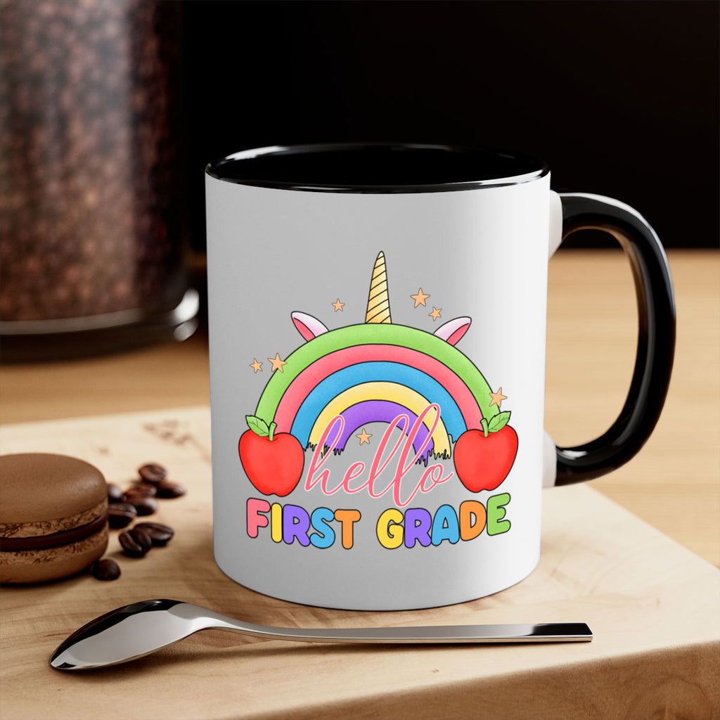 Hello 1st Grade Unicorn Rainbow 12#- First Grade-Mug / Coffee Cup