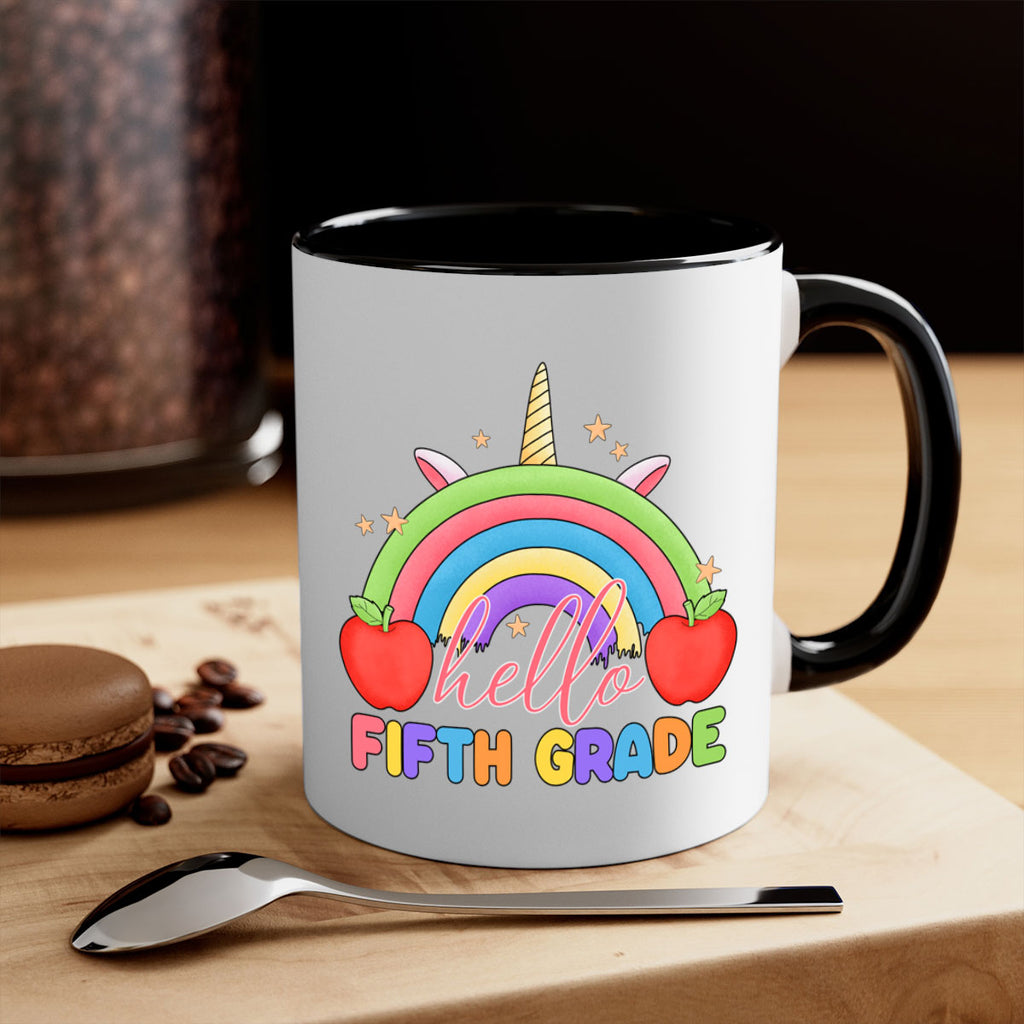Hello 5th Grade Unicorn Rainbow 15#- 5th grade-Mug / Coffee Cup