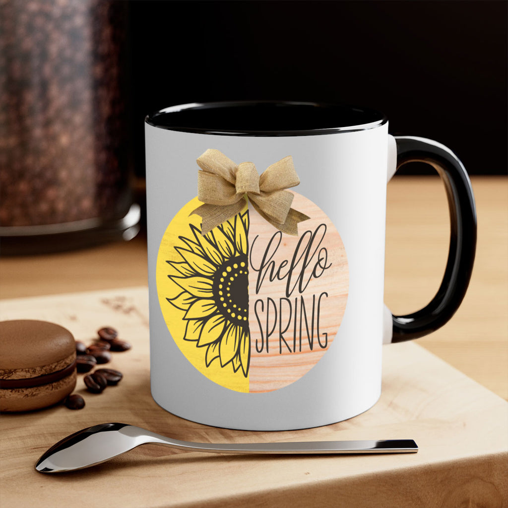 Hello spring half sunflower Mockup198#- spring-Mug / Coffee Cup