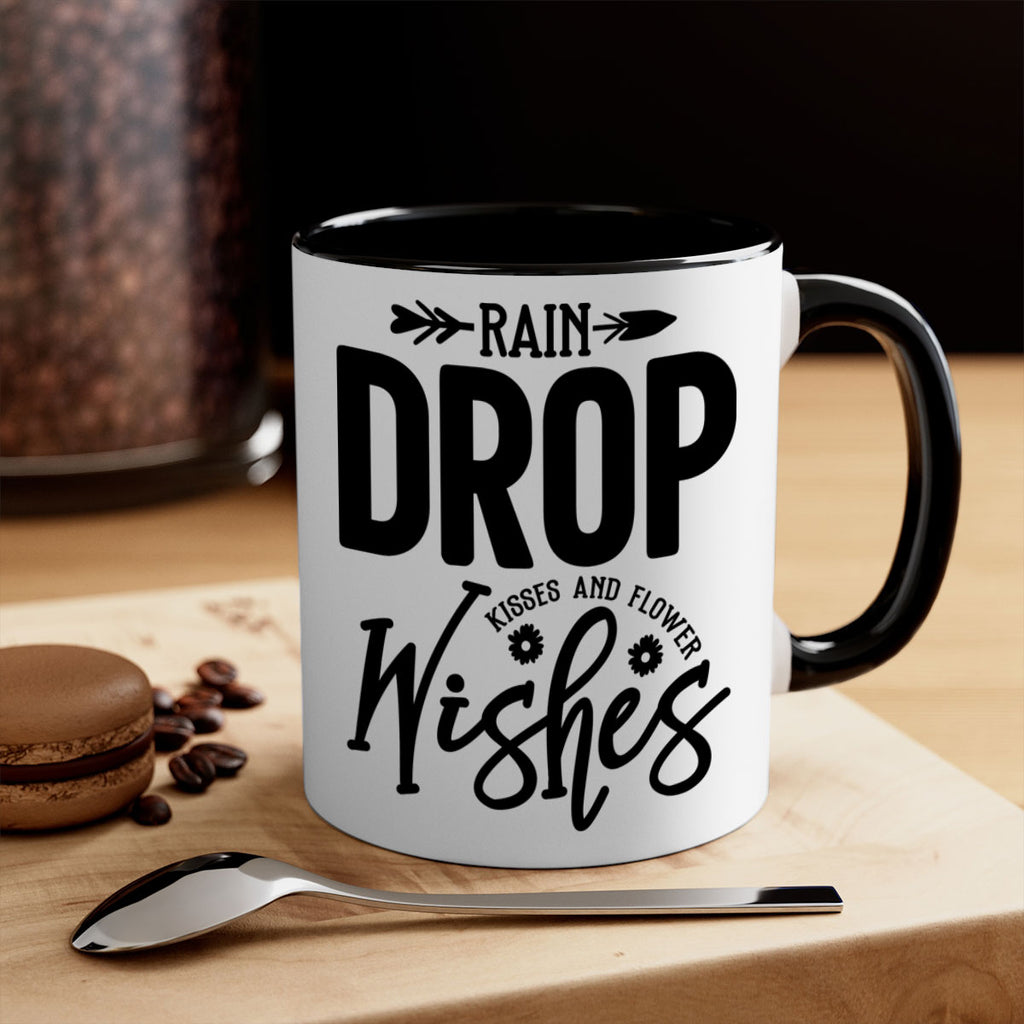 Rain Drop Kisses and Flower Wishes397#- spring-Mug / Coffee Cup