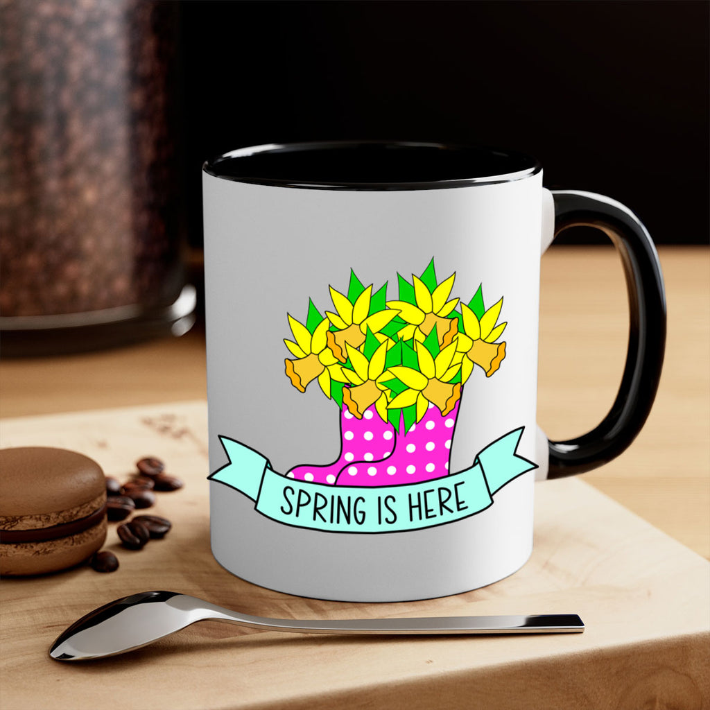 Spring is here daffodil rainboots442#- spring-Mug / Coffee Cup