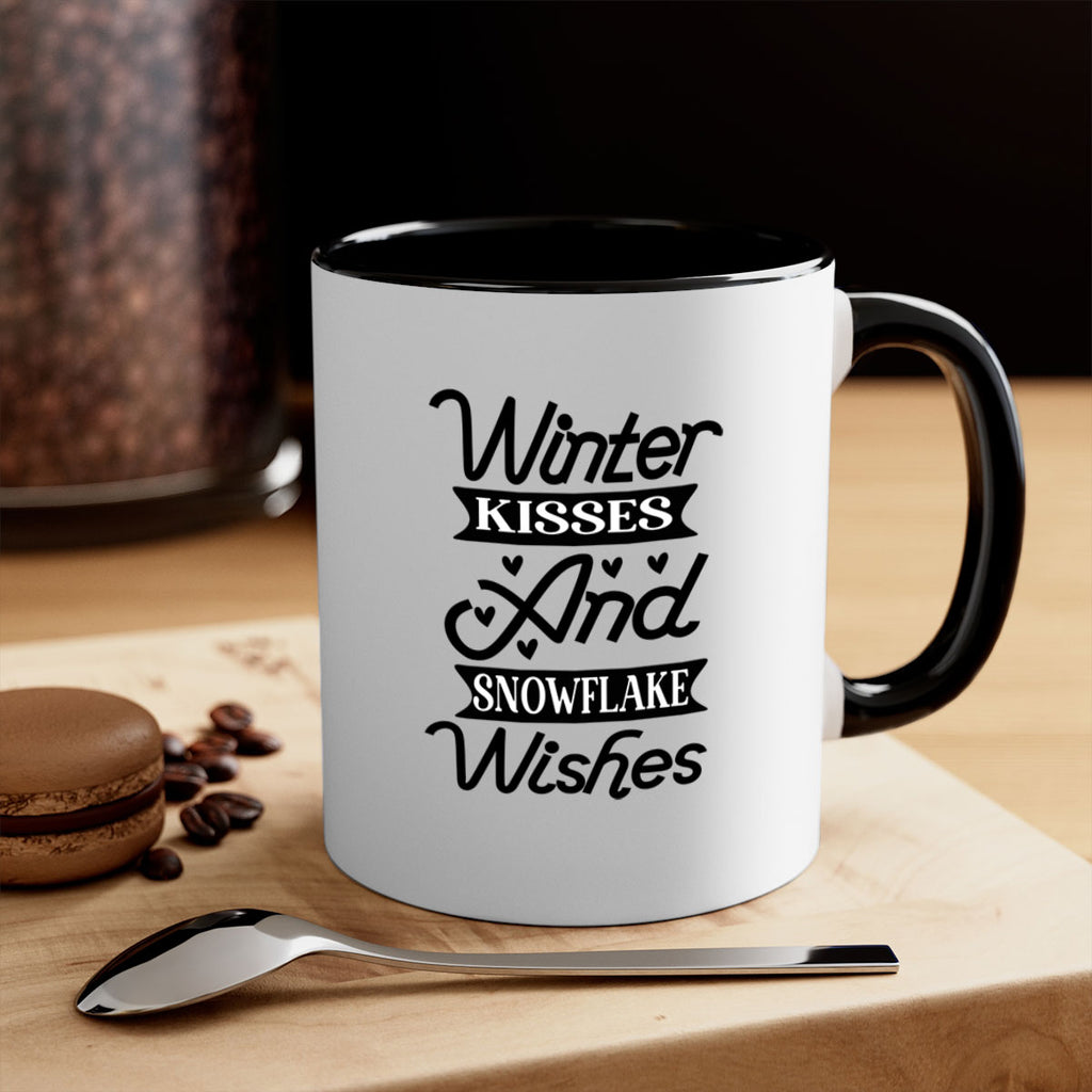 Winter Kisses And Snowflake Wishes 515#- winter-Mug / Coffee Cup