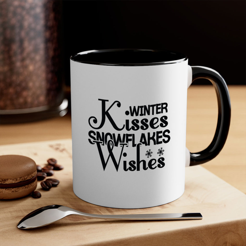 Winter Kisses Snowflakes Wishes 521#- winter-Mug / Coffee Cup