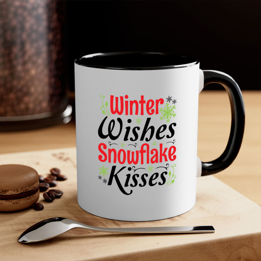 Winter Wishes Snowflake Kisses 568#- winter-Mug / Coffee Cup