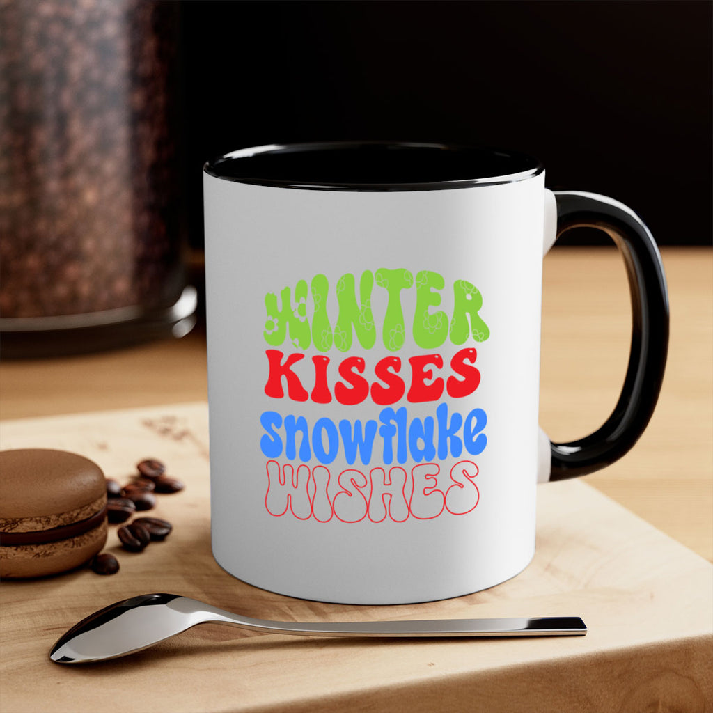 Winter kisses snowflake wishes 520#- winter-Mug / Coffee Cup