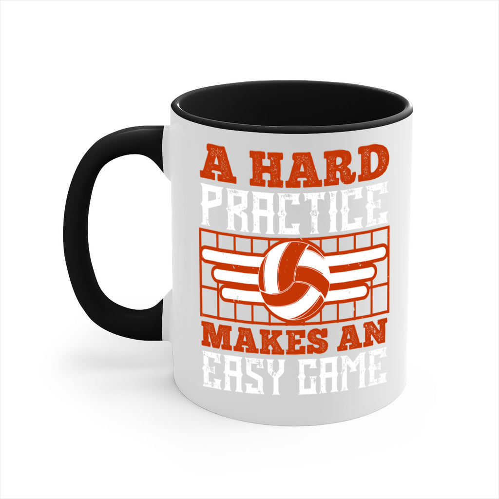 A hard practice makes an easy game Style 1518#- volleyball-Mug / Coffee Cup