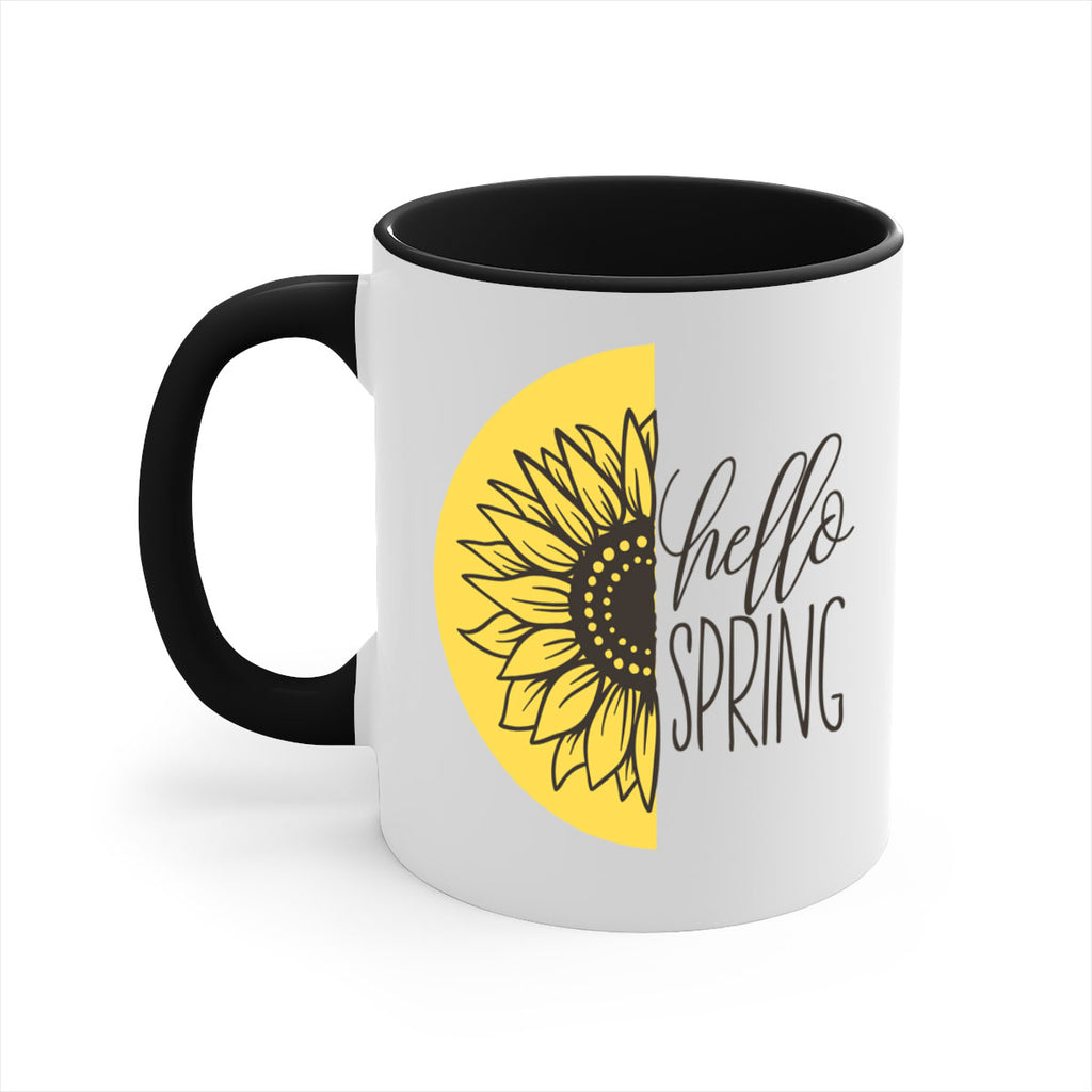 Hello spring half sunflower199#- spring-Mug / Coffee Cup