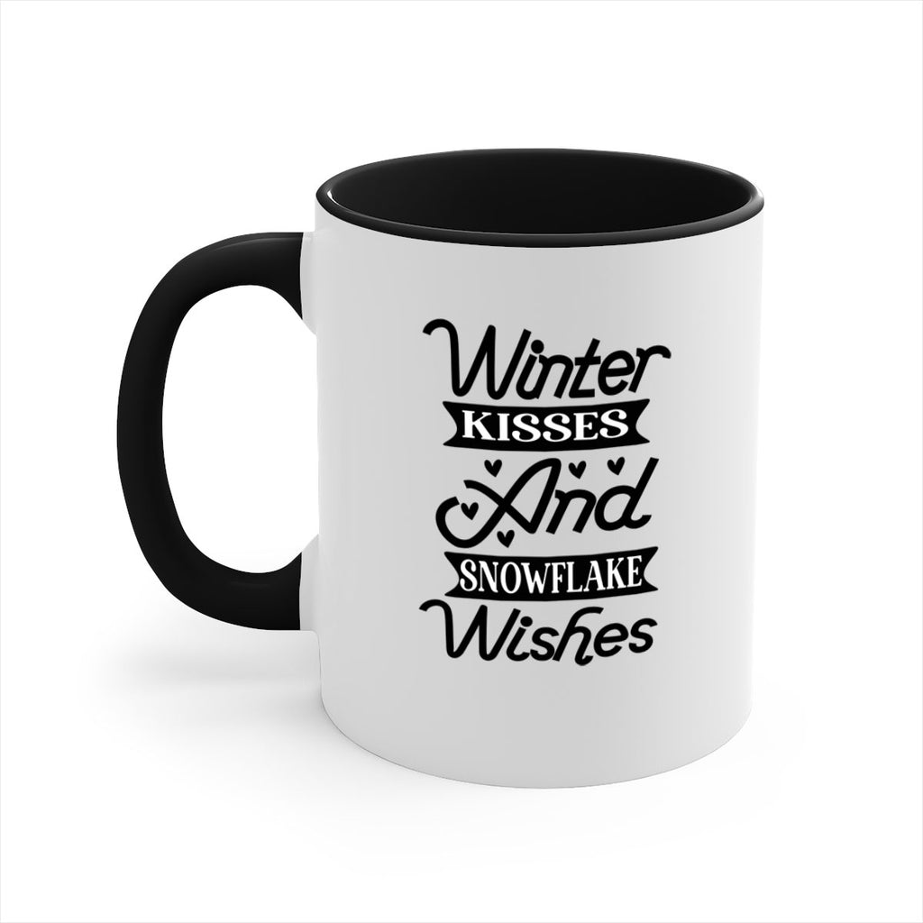 Winter Kisses And Snowflake Wishes 515#- winter-Mug / Coffee Cup