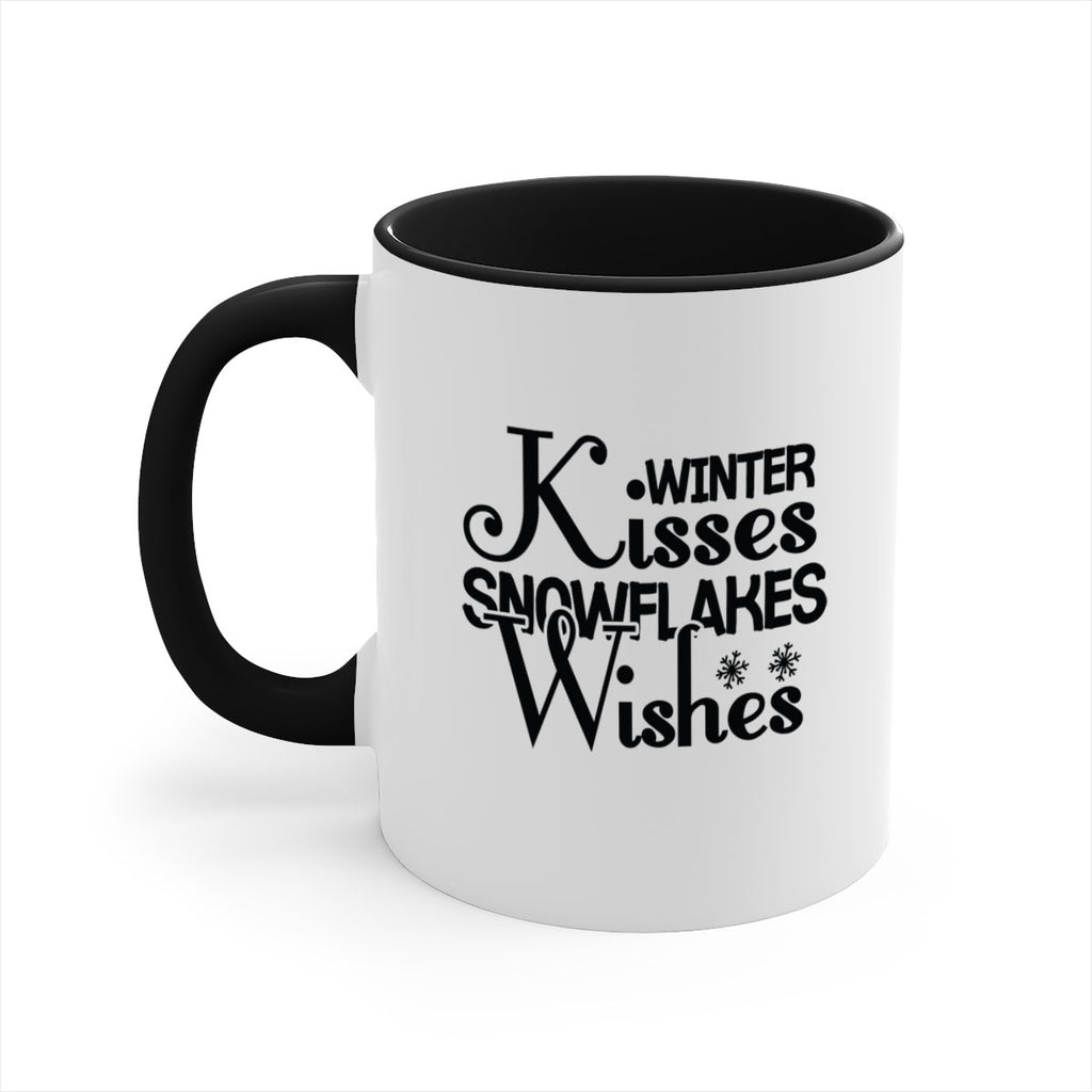 Winter Kisses Snowflakes Wishes 521#- winter-Mug / Coffee Cup