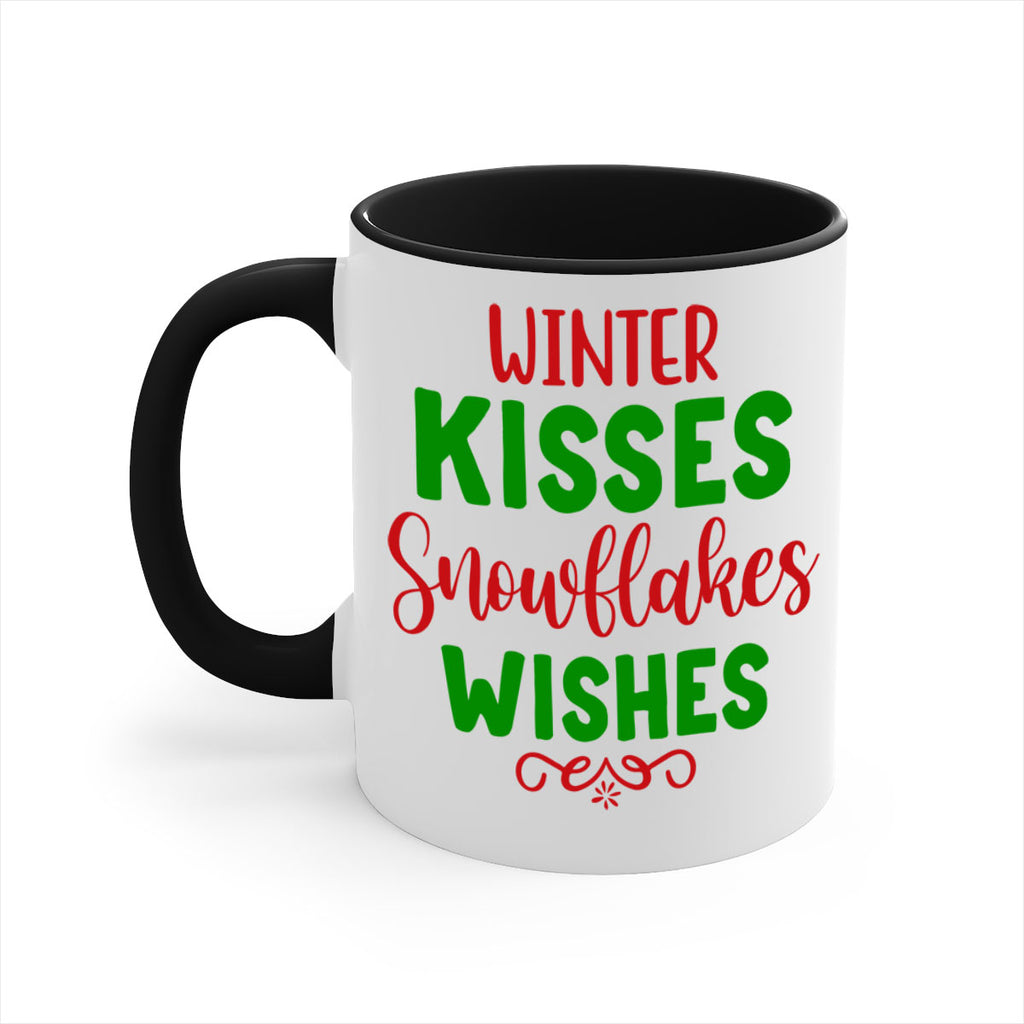 Winter Kisses Snowflakes Wishes 523#- winter-Mug / Coffee Cup